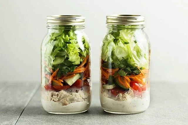 Keto Salad in a Jar